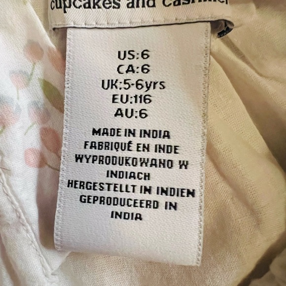 CUPCAKES AND CASHMERE GIRLS PRETTY FLORAL RUFFLE SUNDRESS SIZE 6 - Picture 6 of 10